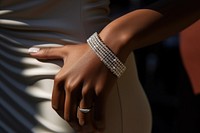 Diamond bracelet jewelry finger white. AI generated Image by rawpixel.