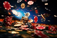 Falling gambling chips casino game opportunity. 