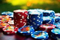 Gambling chips casino game opportunity. AI generated Image by rawpixel.