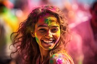 Holi festival smile happy celebration. 