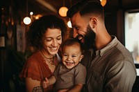 Latin family baby laughing portrait. AI generated Image by rawpixel.