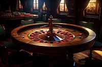 Roulette table furniture gambling casino. 