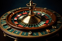 Roulette table gambling casino game. 