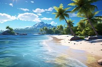 Summer tropical beach landscape outdoors tropics. 