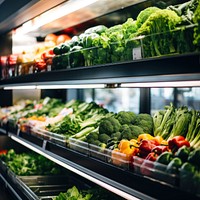 Photo of supermarket natural light.  