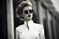 Elegant woman sunglasses portrait clothing. 