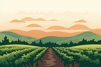 Vineyard agriculture landscape outdoors. 