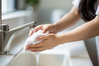 Bathroom hand washing sink. 