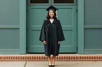 Graduation portrait student school. 