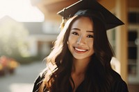 Graduation portrait student school. 