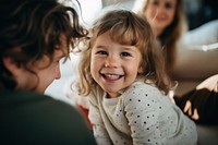 Family child smile laughing. 