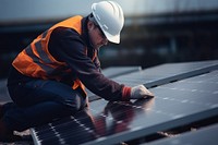 Solar panel hardhat helmet adult. 