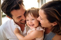 Family laughing portrait adult