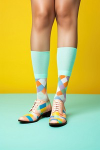 Sock shoe footwear pantyhose. 