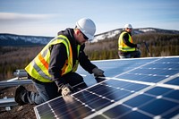 Solar panel helmet adult environmentalist. 