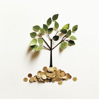 Money growth plant leaf investment. 