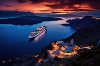 Ship illuminated outdoors vehicle. 