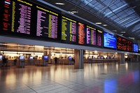 Airport guide board screen infrastructure architecture. 