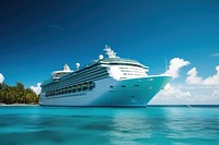 Cruise ship sea outdoors vehicle. AI generated Image by rawpixel.
