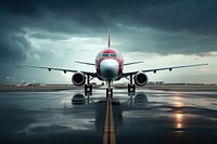 Airplane airport aircraft airliner. AI generated Image by rawpixel.