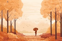 Fall outdoors tranquility silhouette. AI generated Image by rawpixel.