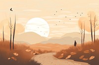 Fall landscape outdoors nature. AI generated Image by rawpixel.