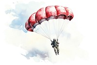 Parachuting parachuting parachute exhilaration. AI generated Image by rawpixel.