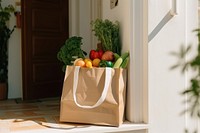 Delivery bag vegetable plant. 