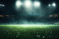 Football field illuminated backgrounds outdoors. 