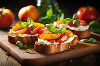 Sandwich bread tomato cheese. 