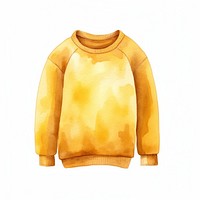 Yellow sweater sweatshirt white background outerwear. AI generated Image by rawpixel.