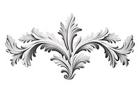 Acanthus leaves pattern drawing white. 