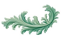 Acanthus leaves pattern drawing white background. 