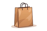 Paper bag handbag white background consumerism. 