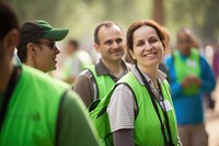 Environmentalist portrait people green. 