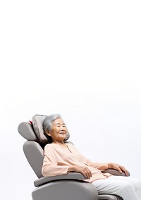 Eldery asian female sitting adult relaxation. 