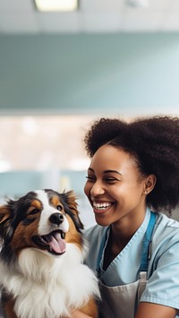 African american women veterinarian mammal animal. 