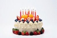 Fruit cake blueberry birthday. AI generated Image by rawpixel.