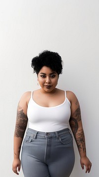 Chubby girl portrait adult individuality. AI generated Image by rawpixel.