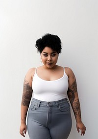 Chubby girl portrait adult individuality. AI generated Image by rawpixel.