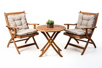 Garden furniture chair table white background. AI generated Image by rawpixel.
