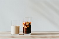 Iced coffee glass milk drink. AI generated Image by rawpixel.