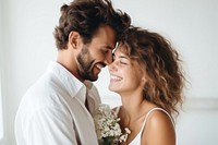 Young couple romantic wedding adult. AI generated Image by rawpixel.