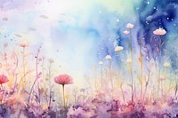 Flower field background backgrounds outdoors painting. AI generated Image by rawpixel.
