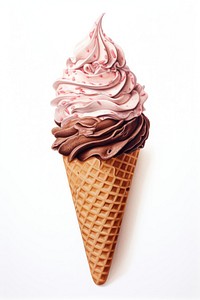 Chocolate ice cream dessert food cone. AI generated Image by rawpixel.