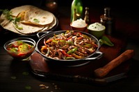 Fajita food meal dish. 