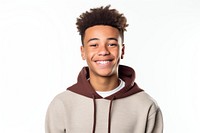 Teenage boy smiling portrait smile photo. 