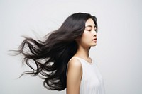 Asian woman hair portrait adult photo. AI generated Image by rawpixel.