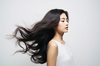 Asian woman hair portrait adult photo. 