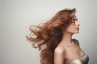 Woman hair portrait adult brown. AI generated Image by rawpixel.